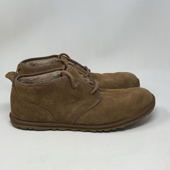 UGG Maksim Chukka Ankle Boots Mens 12 Brown Suede Shearling Lined Preppy 1126879 - Picture 1 of 16